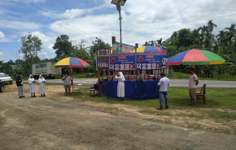 Corona Care Centre's in and around Holy Cross School Panisagar